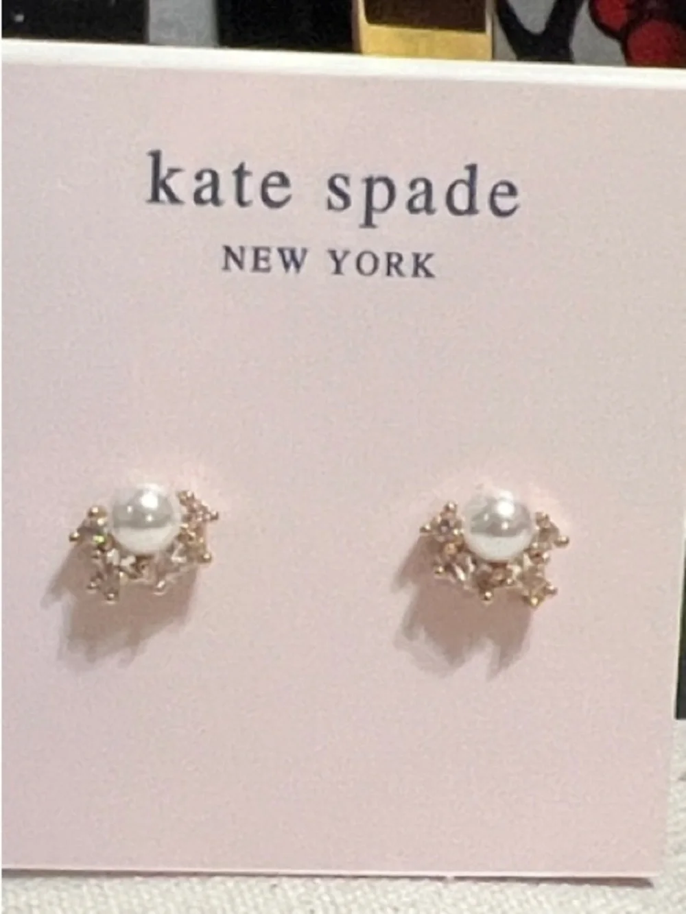 kate spade Pearl Starburst Stud Earrings - Gold & White